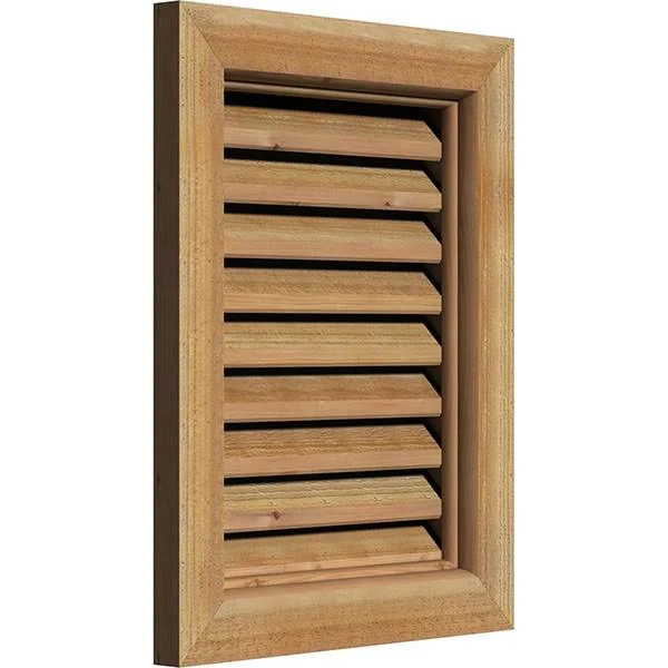 Ekena Millwork GVWVE34X3200RFUWR 34x22W x 32x22H Vertical Gable Vent (39x22W x 37x22H Frame Size): Unfinished - Functional, Rough