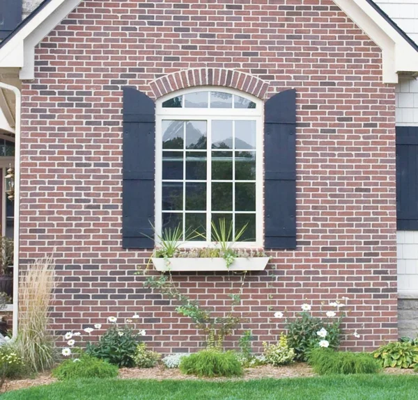 12 inchw x 57 inchh Lifetime Vinyl - Custom Three Board Spaced (3 Batten), Board-n-Batten Shutters, Clay