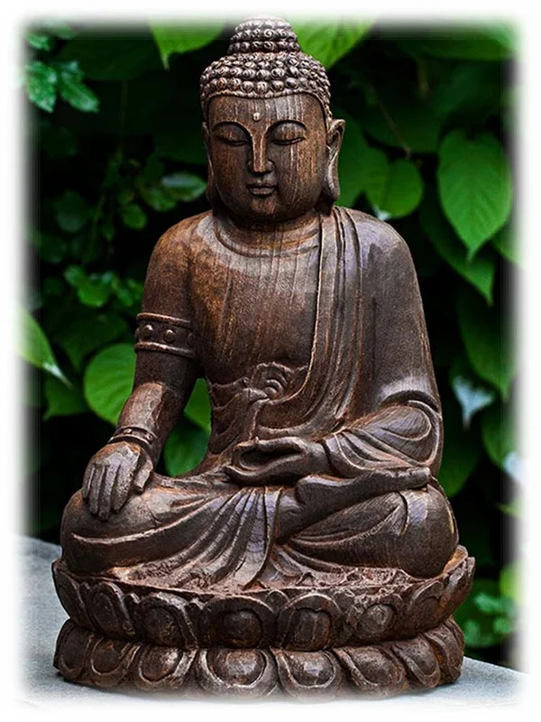 Campania International Antique Lotus Buddha Garden Statue