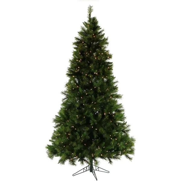 Fraser Hill Farm 6.5 ft. Canyon Pine Christmas Tree with Clear LED Lighting