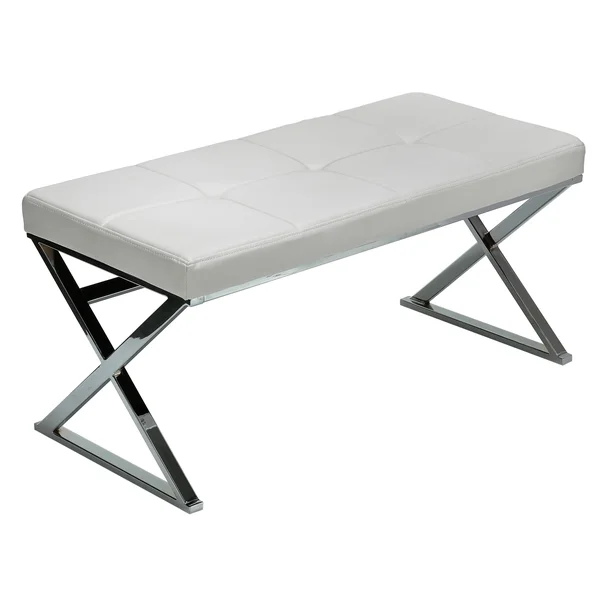 Cortesi Home Zio Entryway Bench - White