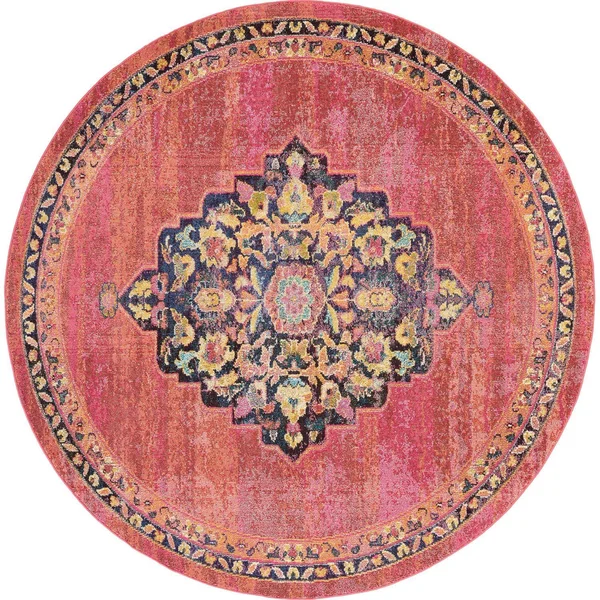 Nourison Passionate PST01 2&2x22 x 7&6x22 Runner Pink Flame Area Rug