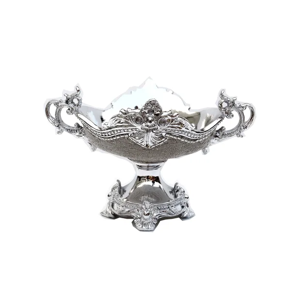 Amazing Rugs Ambrose Chrome Plated Crystal Embellished Ceramic Fruit Platter - YS9234LP