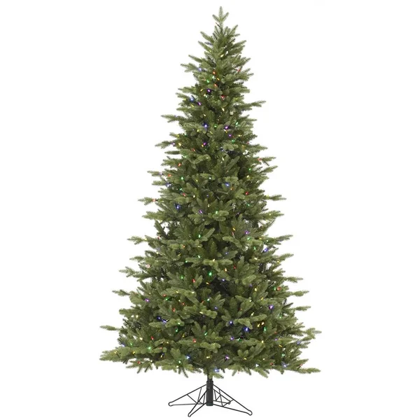 Vickerman Pre-Lit 4.5& Fresh Balsam Fir Artificial Christmas Tree, LED Lights, Green