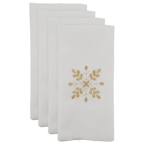 Saro Neve Snowflake Napkin (Set of 8)