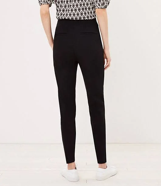Loft Side Zip Skinny Pants Size 4 Black Women's