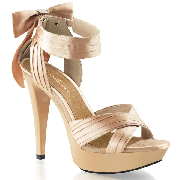 Fabulicious Women's 5x22 Platform Sandals Size 10 Beige, Cocktail-568
