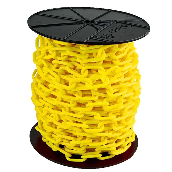 Mr. Chain Plastic Chain Barrier on A Reel - 2x22x125&L, Yellow 50102