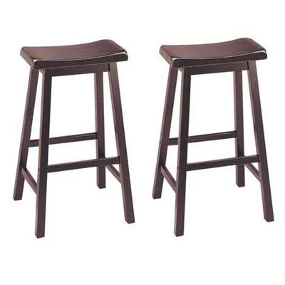 Alivya Solid Wood Short Bar & Counter Stool Red Barrel Studio Seat Height: Bar Stool (29” Seat Height), Color: Walnut
