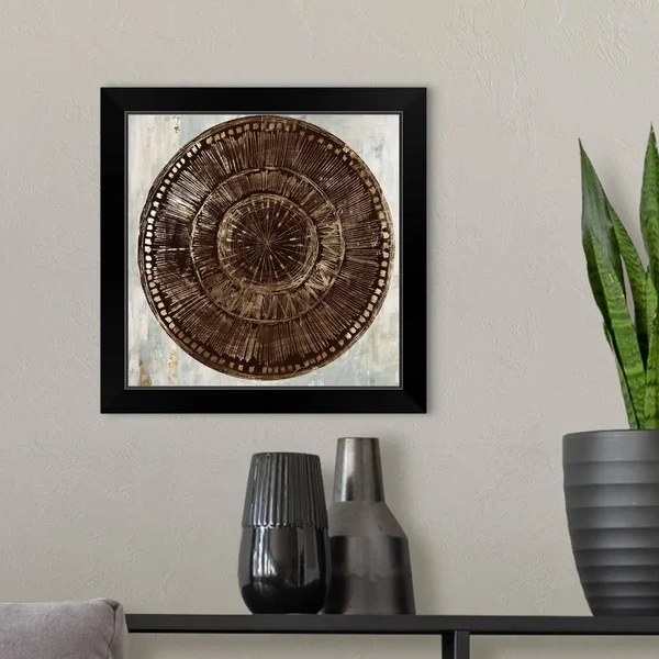 Zulu Gold I, Black Framed Wall Art, 16x16, Great Big Canvas