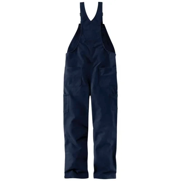 Carhartt Men's Flame Resistant Duck Bib Overall, 101627, Dark Navy