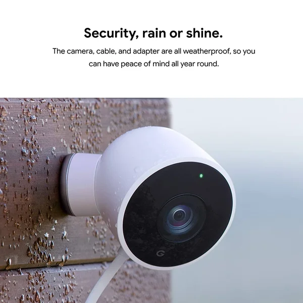 Google Nest Cam Outdoor with Floodlight Charging Mount Bundle