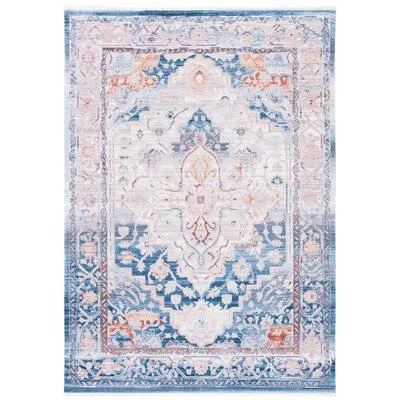 Safavieh Valencia Rug Collection VAL490M - Blue - Gold - 8' x 10'