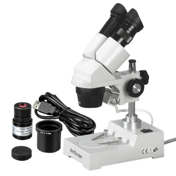Amscope 20X-40X Stereo Microscope with Digital Camera