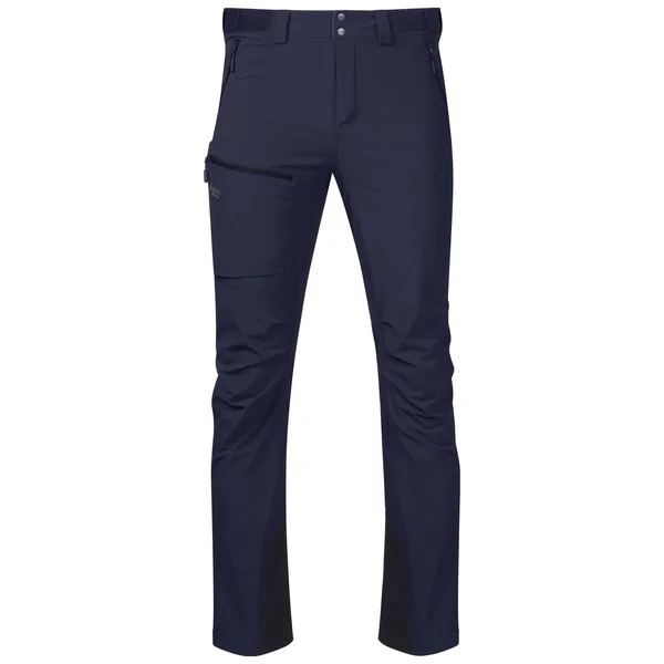 Bergans Breheimen Softshell Pants Blue, Mens Full-Length Trousers, Size S - Color Navy - Dark Navy