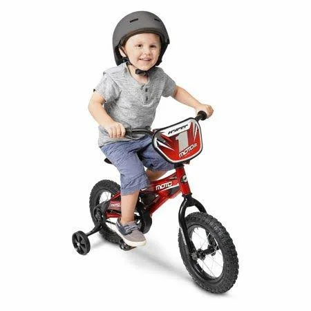 12in Hyper MX12 Bike, Red, with Training WheelsRed, by xpwholesale