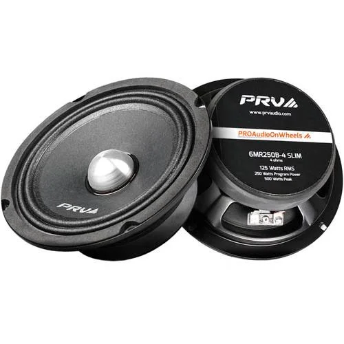 PRV Audio PRV 6.5x22 Mid Range Bullet Loudspeaker 250W Max Power 4 Ohm 6MR250B-4 Slim 2 Pack