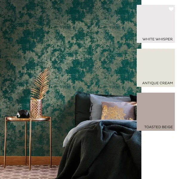 I Love Wallpaper Green Geneva Metallic Wallpaper Emerald - Gold