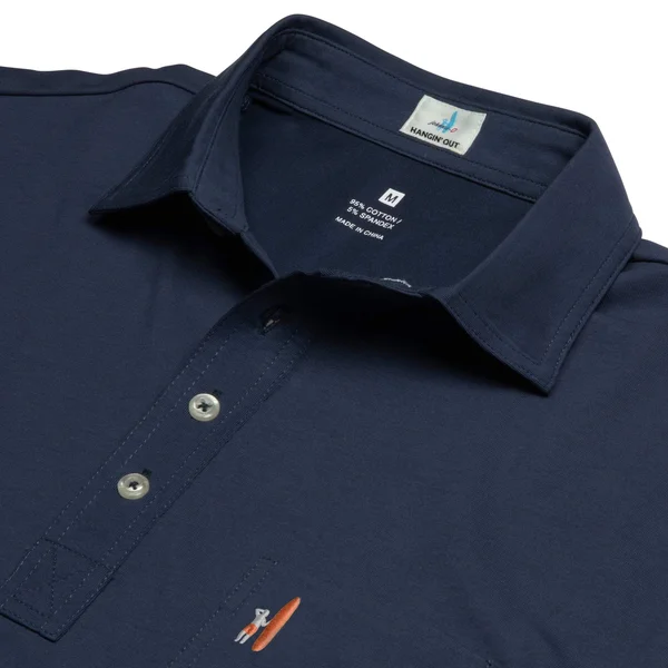 Johnnie-O The Original 4-Button Polo Shirt – Team Colors Wake in White and Orange - Size: XL