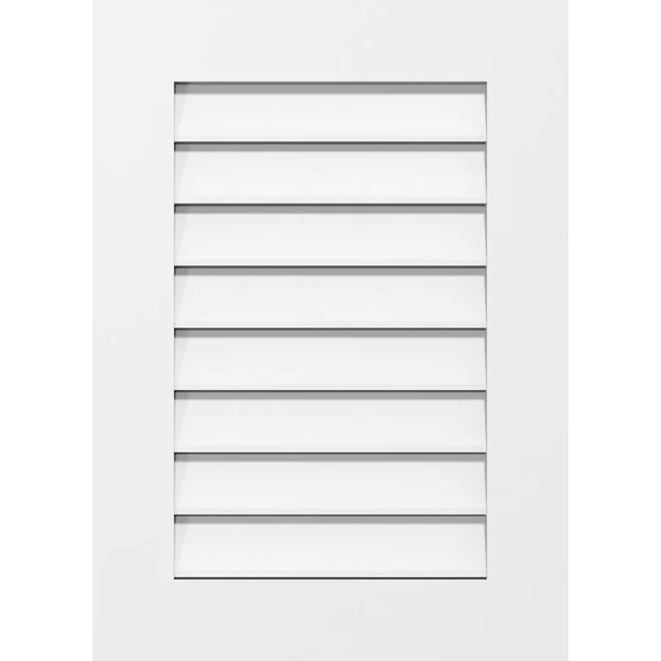Vertical Surface Mount: Functional, Standard Frame PVC Gable Vent Ekena Millwork Size: 26x22 W x 42x22 L
