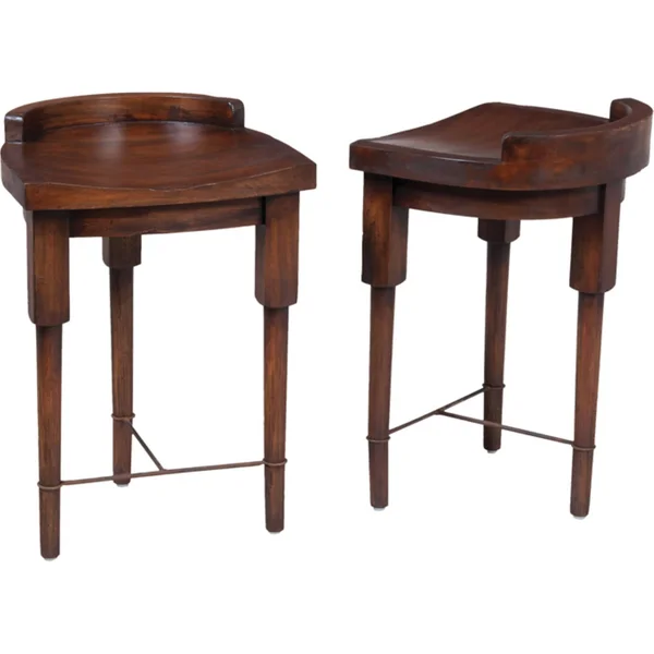 Guild Master 654002 European Farmhouse Counter Stool in Deep Forest, 25.8 x 18.0 x 16 inches