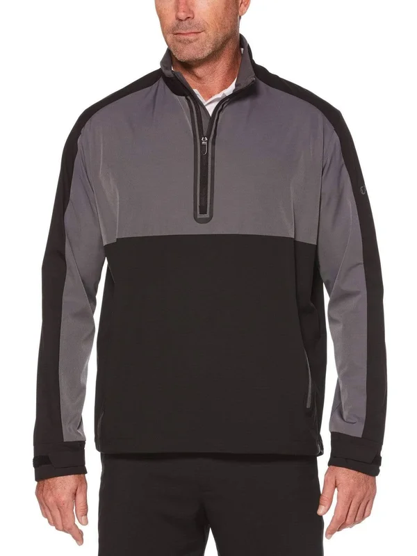 Callaway Men's Swing Tech 1/4 Zip Color Block Windshirt Size 3XL, Caviar