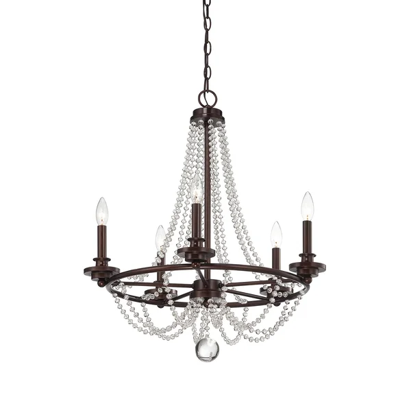 Savoy House 1-8350-5-121 - Byanca 5 Light Chandelier, Mohican Bronze