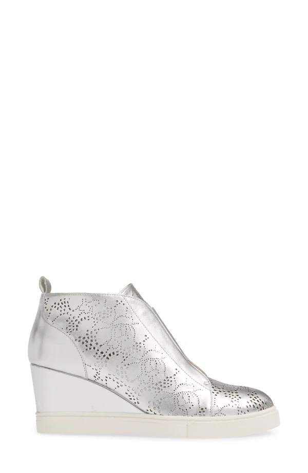 Women's Linea Paolo Felicia II Wedge Bootie Sapphire Suede, 5 M