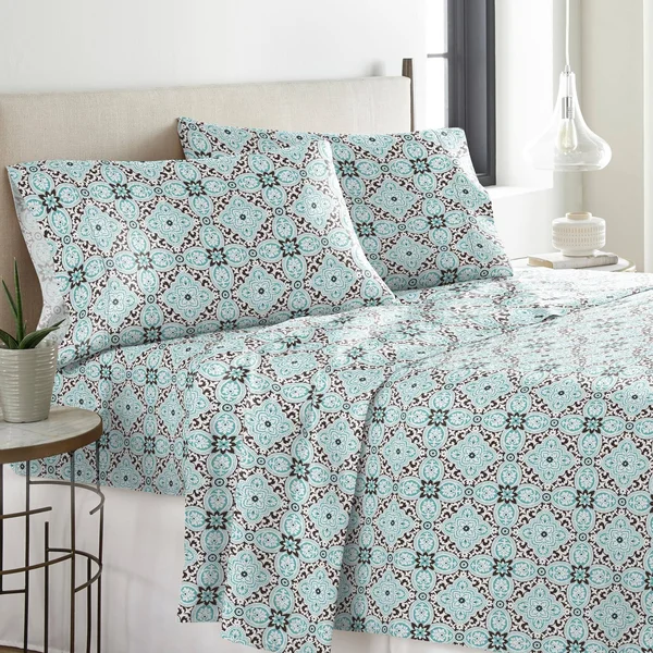 Pointehaven Solid or Print Cotton Heavyweight Flannel Sheet Set - Size: Full, Beige