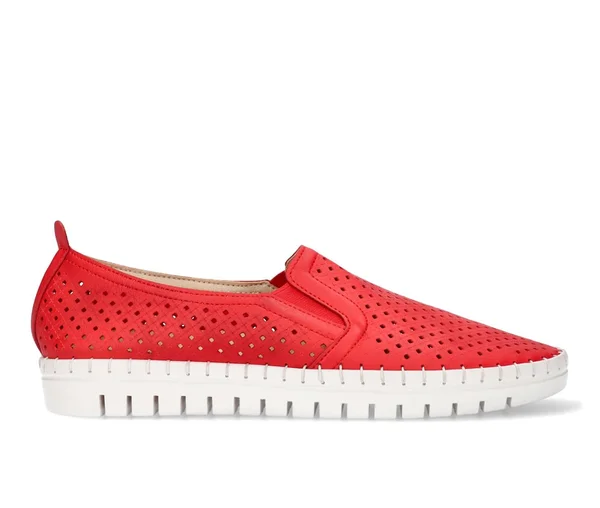 Easy Street Fresh Women's Slip-On Sneakers, Size: 9.5 Wide, Red