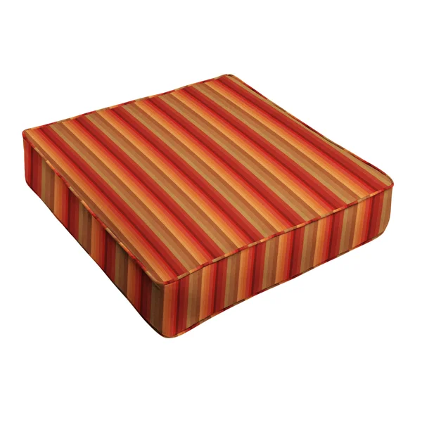Humble and Haute Sunbrella Red Stripe Indoor/ Outdoor Deep Seating Cushion by, Size: 25 in W x 25 in D