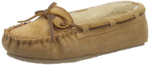 Minnetonka Women's Cally Cinnamon Wide Moc Slippers, Size 6 Wide, Cinnamon