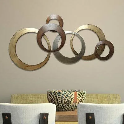 Metallic Rings Wall D閏or World Menagerie Finish: Bronze Metallic