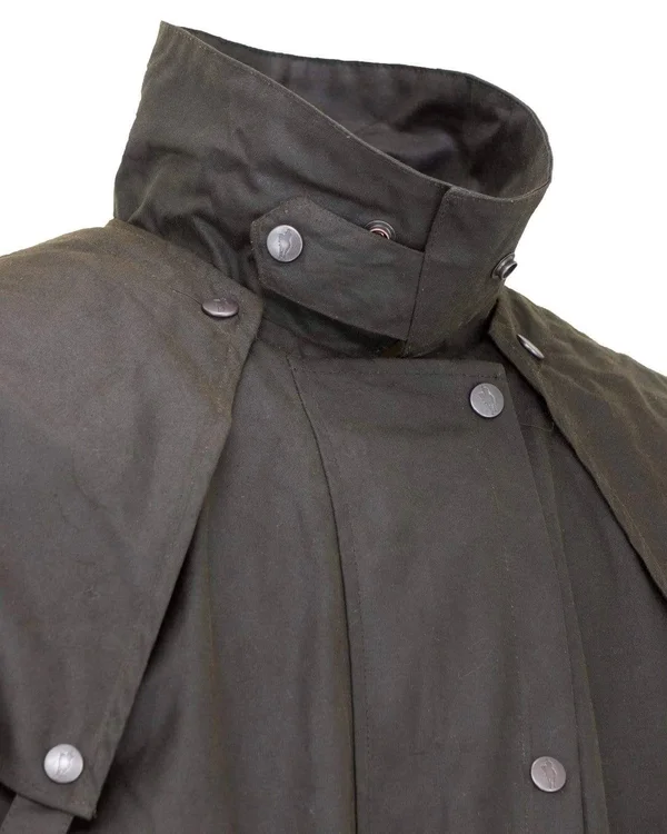 Outback Trading Men's Long Oilskin Duster Coat, Brown, L