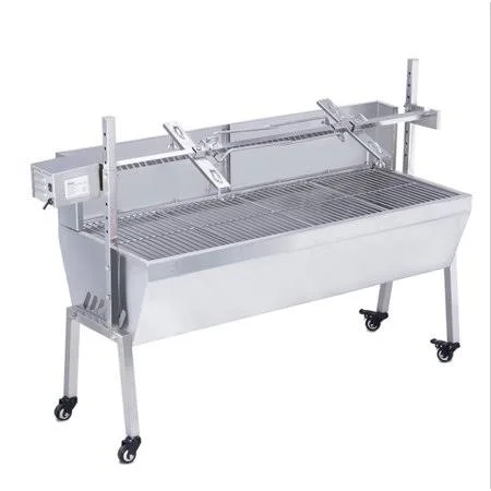Intsupermai Electric Spit Roaster Lamb Grill Electric Rotating Charcoal BBQ Grill Stainless Steel - Size: 44.5 251118