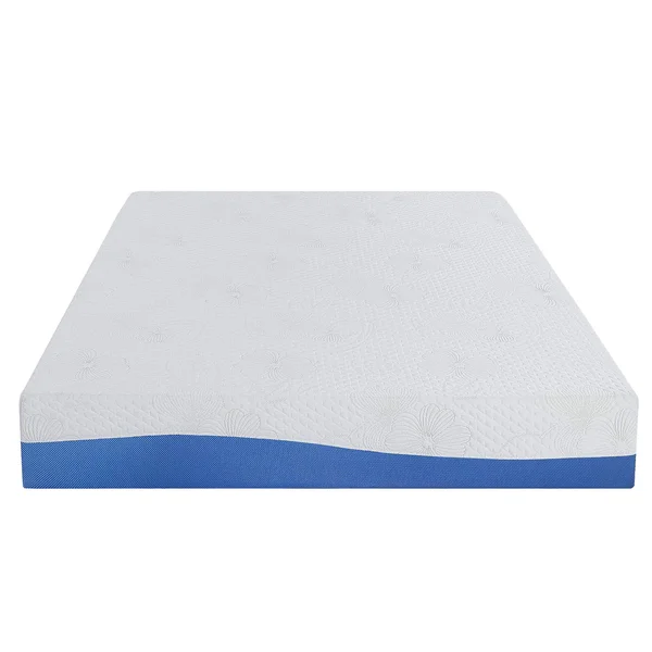 Olee Sleep 10 inch Gel Infused Layer Top Memory Foam Mattress Blue - Cal King