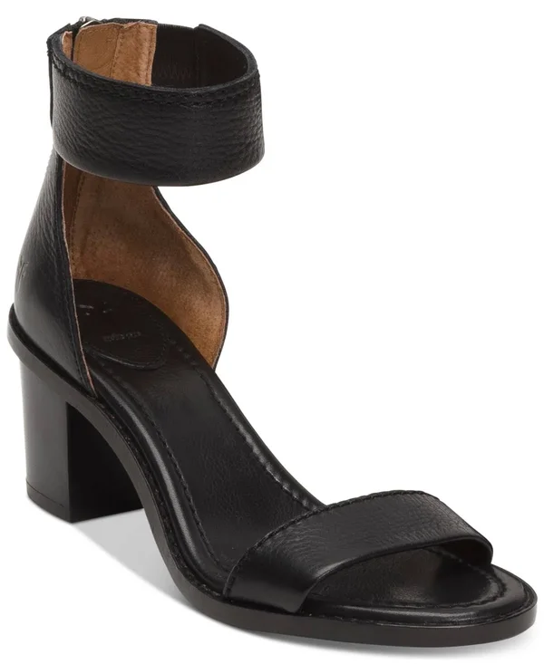 Frye Brielle Back Zip Sandal - Women's Black - 6.5
