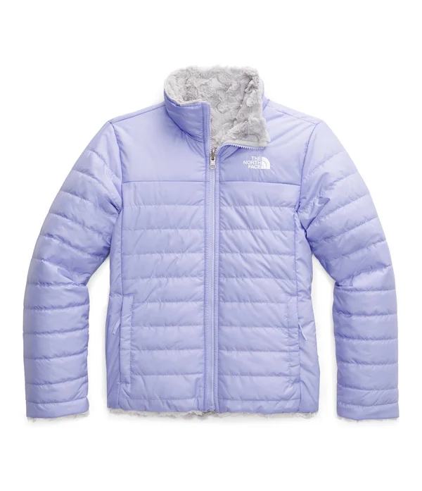 The North Face Girls& Reversible Mossbud Swirl Jacket- Sweet Lavender - L