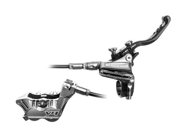 Hope Tech 3 V4 Disc Brake and Lever - Hydraulic, Post Mount Rear, Red