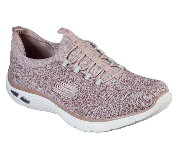 Skechers Women's Empire D&Lux Sharp Knit Slip on Sneakers (Rose) - Size 6.5 M