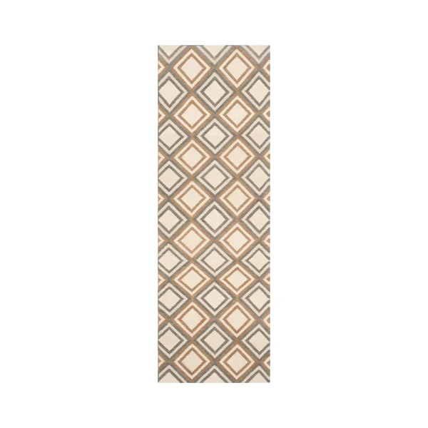 Safavieh Dhurries Ivory - Blue Area Rug; 5' x 8'