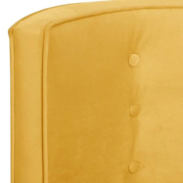 Clary Curved Back Accent Chair Yellow Velvet - Opalhouse