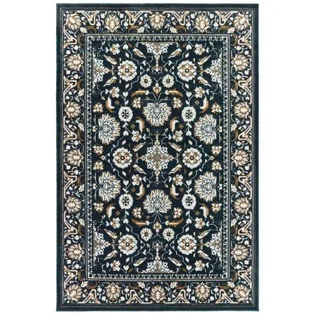 Norine Traditional Oriental Area Rug - Navy/ Gold 2, 5' x 8'