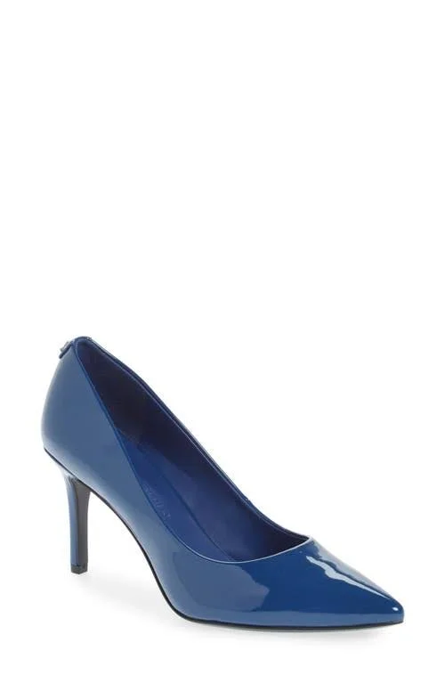 Karl Lagerfeld Paris Royale Pump, Size 9 in Blue Faux Patent Leather at Nordstrom