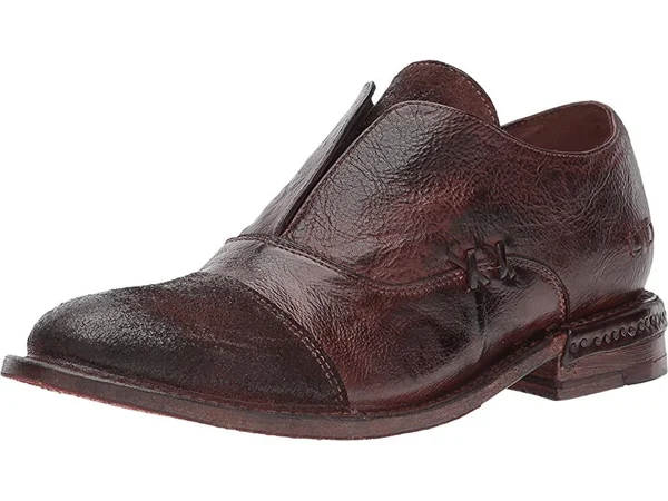 Bed|Stu Rose Women's Leather Slip on 6.5 - Teak Dip Dye