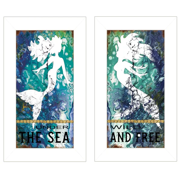 Under The Sea 2-Piece Vignette by Cindy Jacobs - White Frame