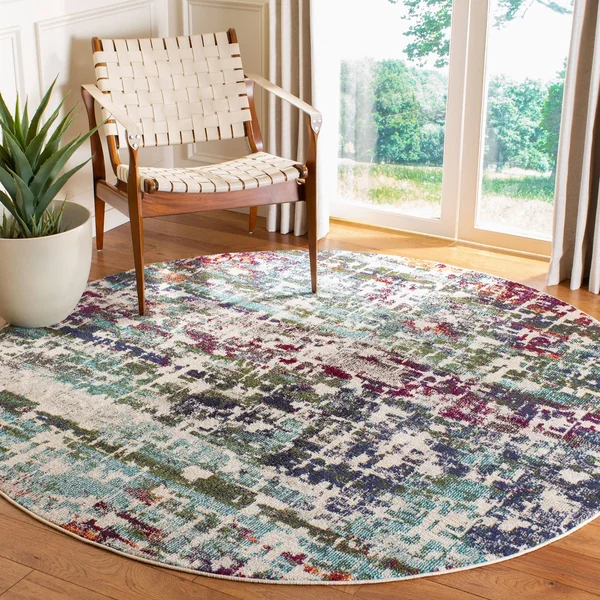 Safavieh Madison 469 Area Rug - Cream, Blue, 6&7x22 x 6&7x22 Round