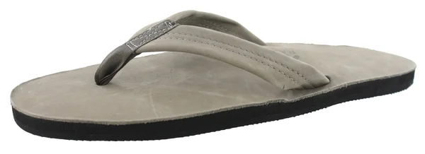 Rainbow Single Layer Leather Sandal - Men's Premier Grey - XXL