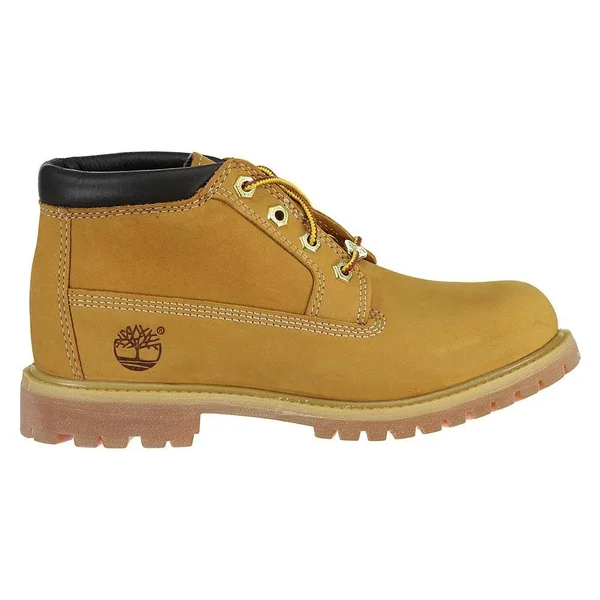 Timberland Nellie Waterproof Chukka Yellow - Womens Sneakers, Size US 6.5 - Color Wheat Nubuck with Black Collar
