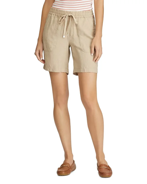 Lauren Ralph Lauren Linen Shorts - Blue